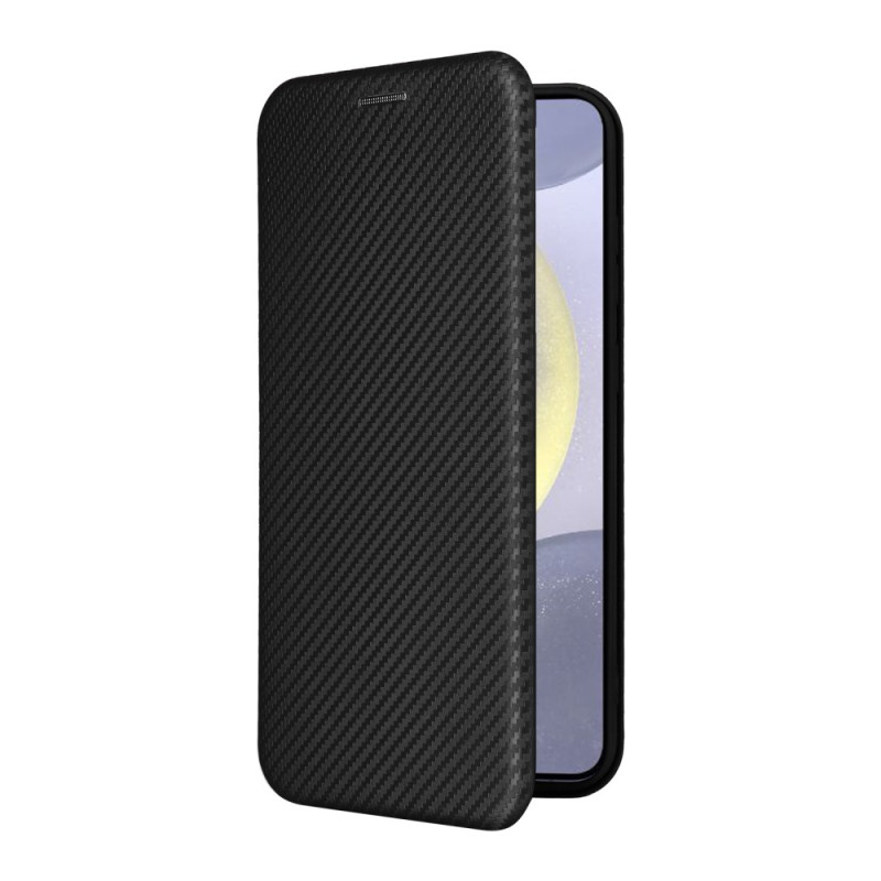 Capa Flip Cover Samsung Galaxy S25 FE Fibra de Carbono