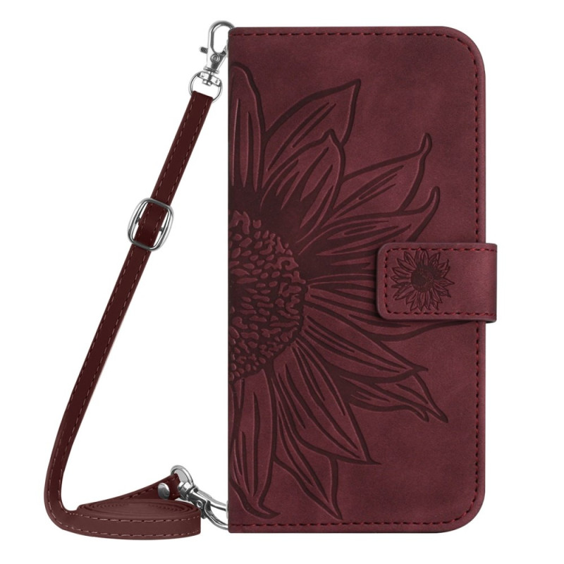 Capa
 de ombro com impressão de girassol Samsung Galaxy S25 FE