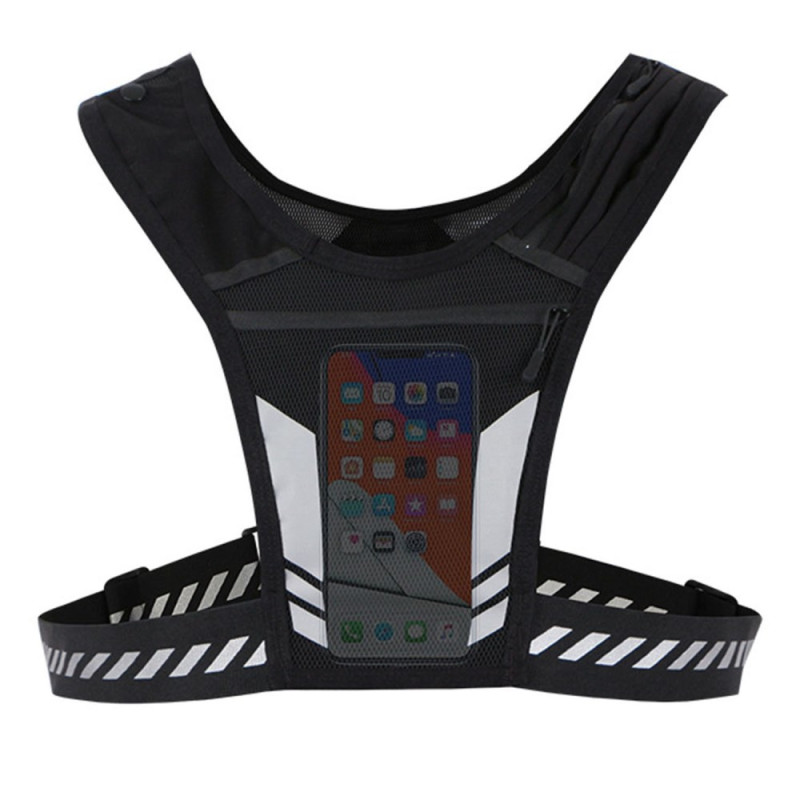 Colete de corrida com suporte para telemóvel e vários bolsos