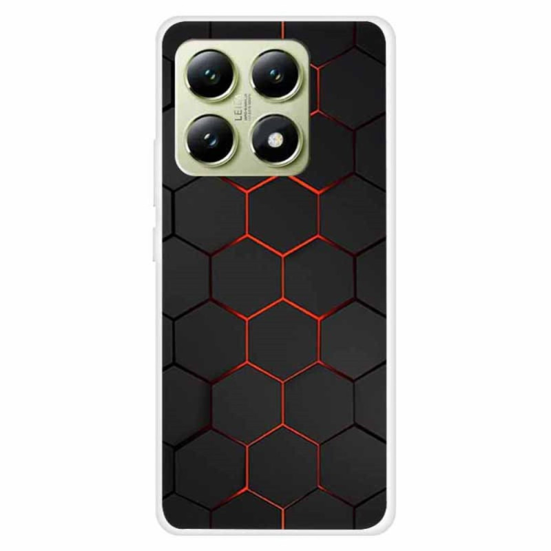 Coque Xiaomi 14T Nid d'Abeille Rouge