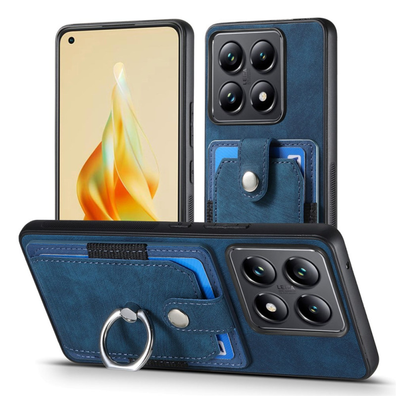 Coque Xiaomi 14T Porte-Cartes et Support Effet Daim