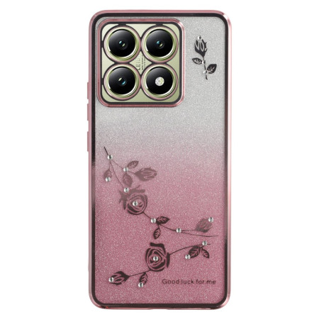 Capa com flores e strass...