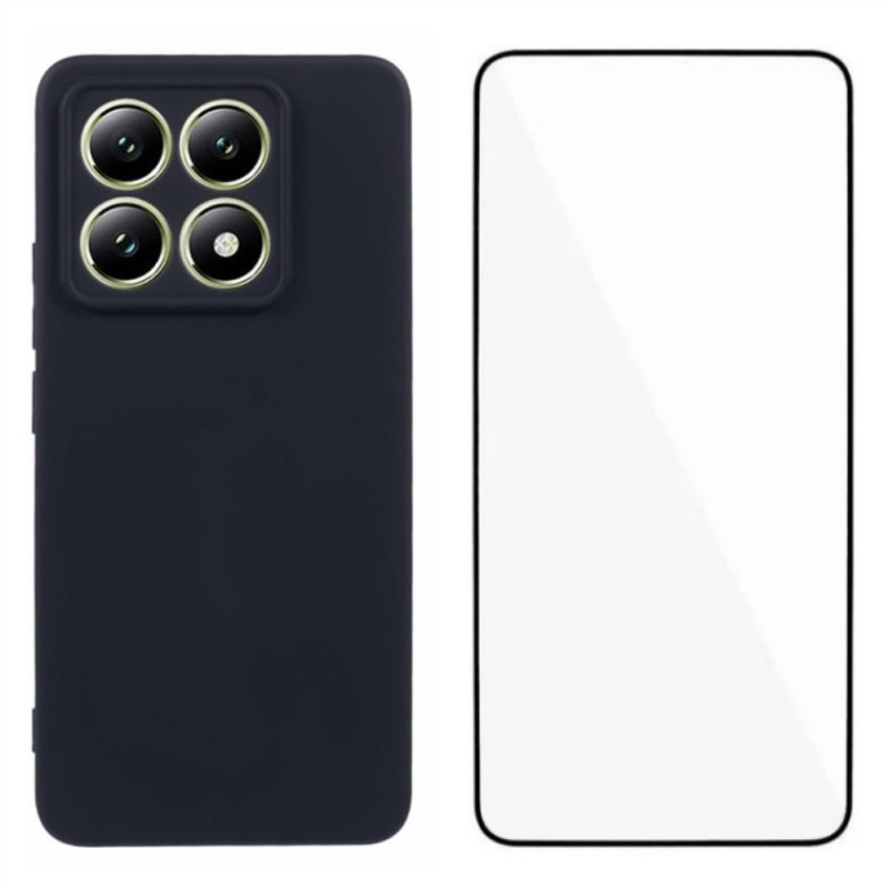 Xiaomi 14T Capa de silicone mate com proteção de ecrã