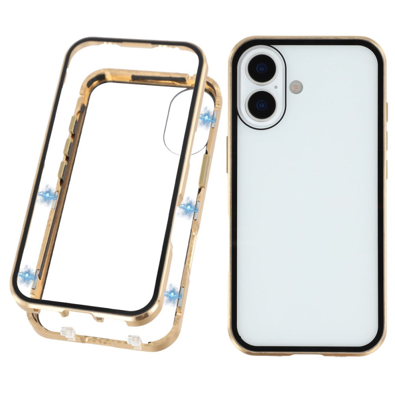 Capa de vidro temperado dupla face para iPhone 17 com ímanes