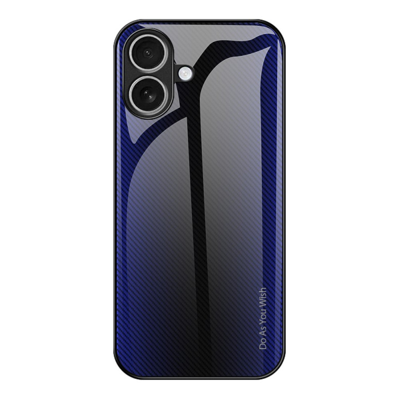 Capa iPhone 17 Design de fibra de carbono em vidro temperado