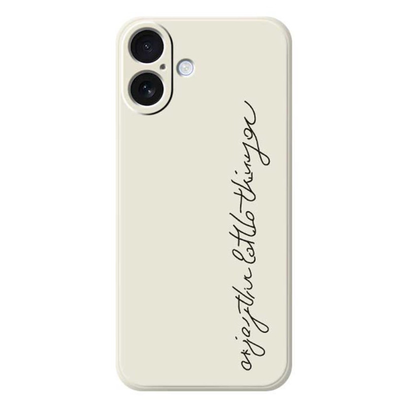 Capa de silicone líquida para iPhone 17 Padrão WordArt