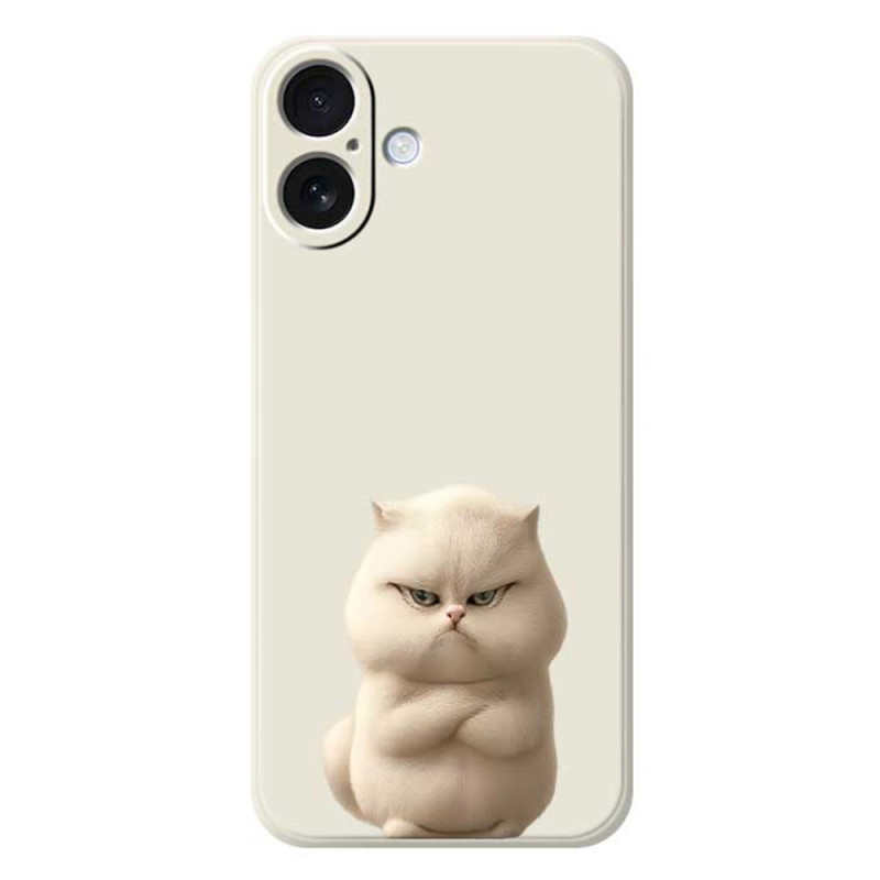 Capa iPhone 17 Liquid Silicone Angry Cat