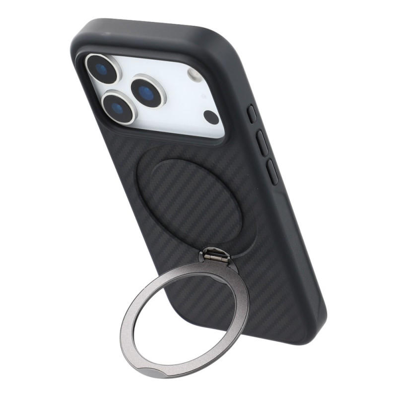 Capa de fibra de carbono para iPhone 17 Pro Suporte MagSafe