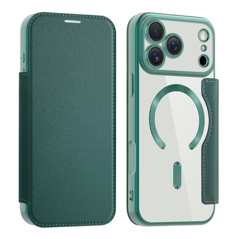 Capa flip para iPhone 17 Pro compatível com MagSafe com bloqueio RFID