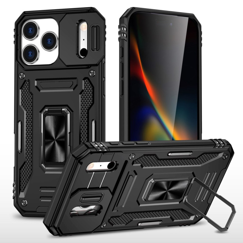 Capa para iPhone 17 Pro Protetor de protecção para lente
 deslizante e suporte