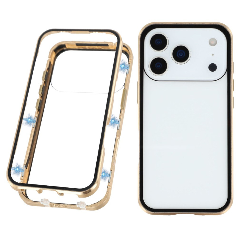 Capa de vidro temperado dupla face para iPhone 17 Pro com ímanes