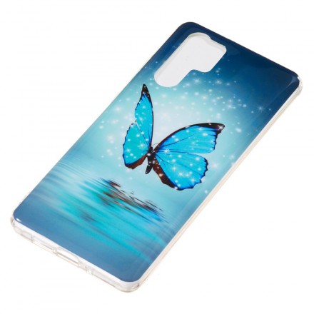 Capa Huawei P30 Pro Butterfly Case Blue Fluorescent
