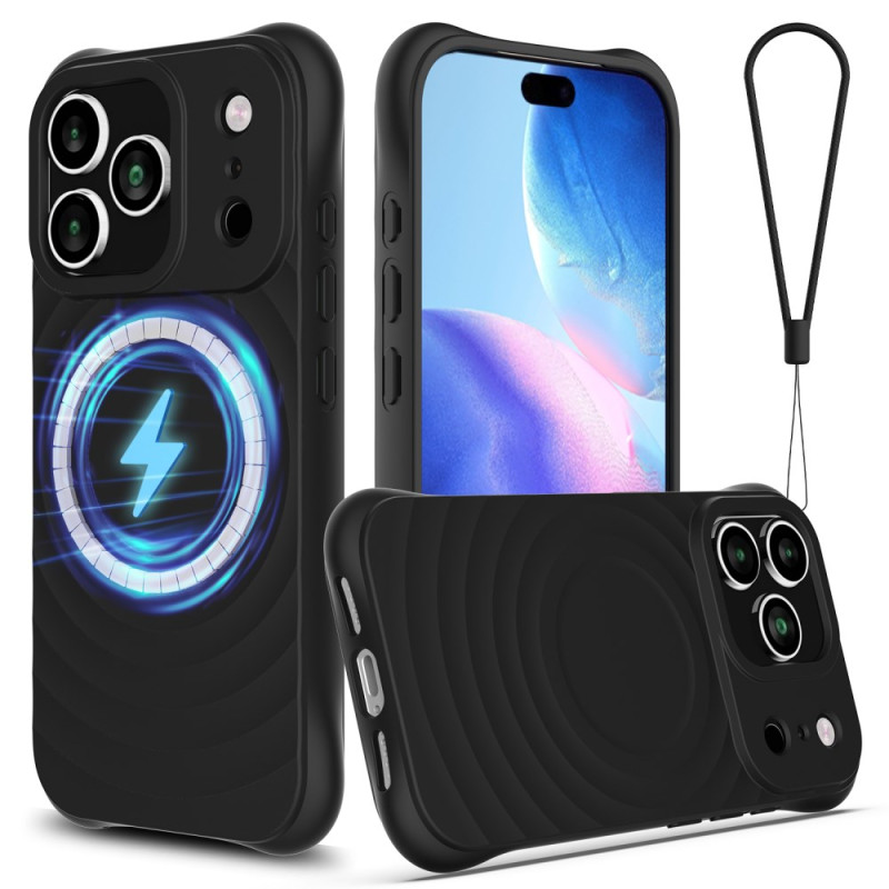 Capa MagSafe compatível com o iPhone 17 Pro com cordão de segurança