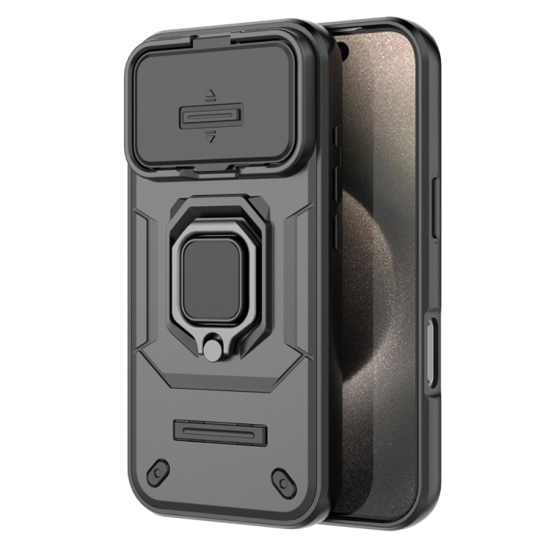 Capa para iPhone 17 Pro resistente a anéis com proteção para lentes