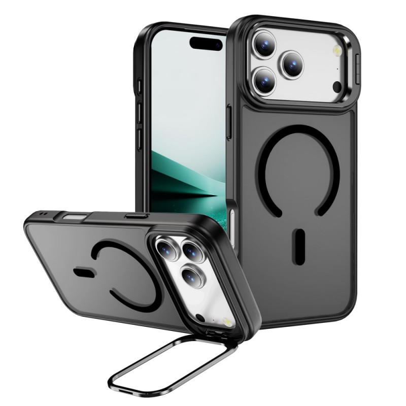 Capa magnética para iPhone 17 Pro com suporte para protecção para lente
