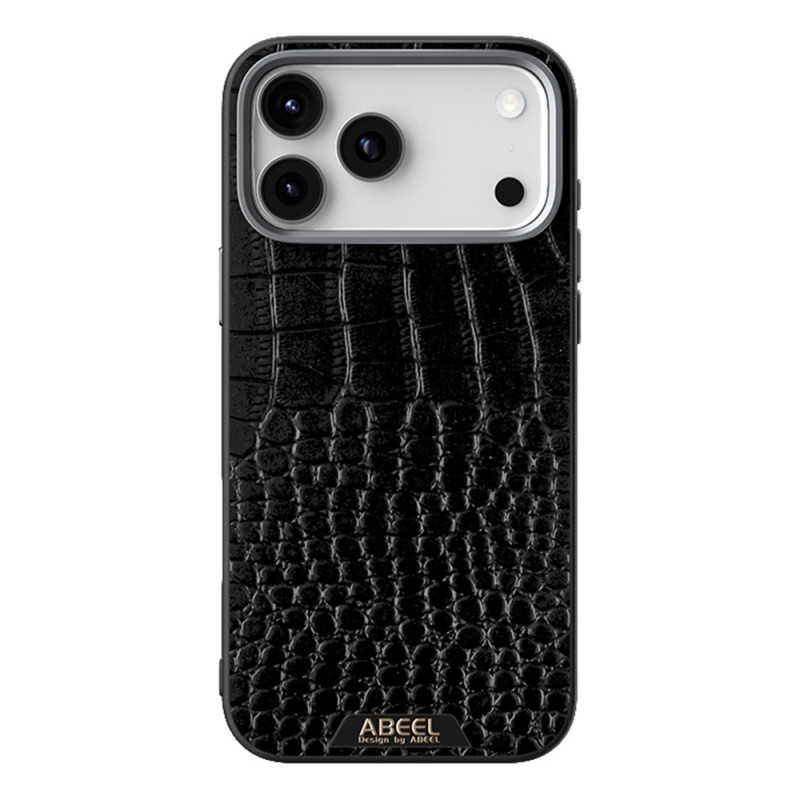 Capa MagSafe compatível com efeito croco para iPhone 17 Pro ABEEL