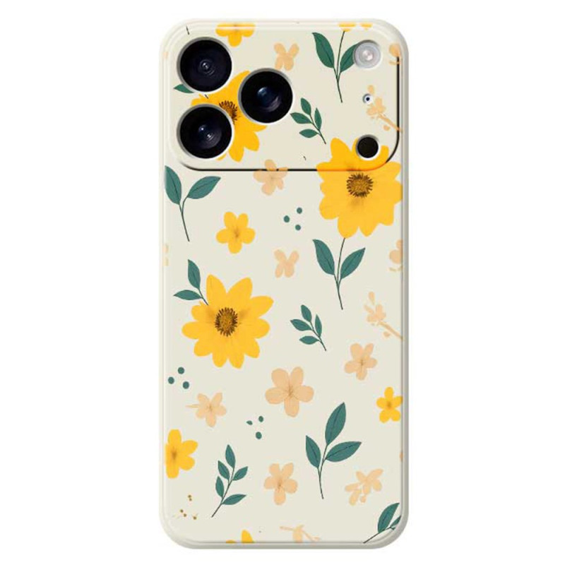 Capa iPhone 17 Pro Silicone Liquid Daisies