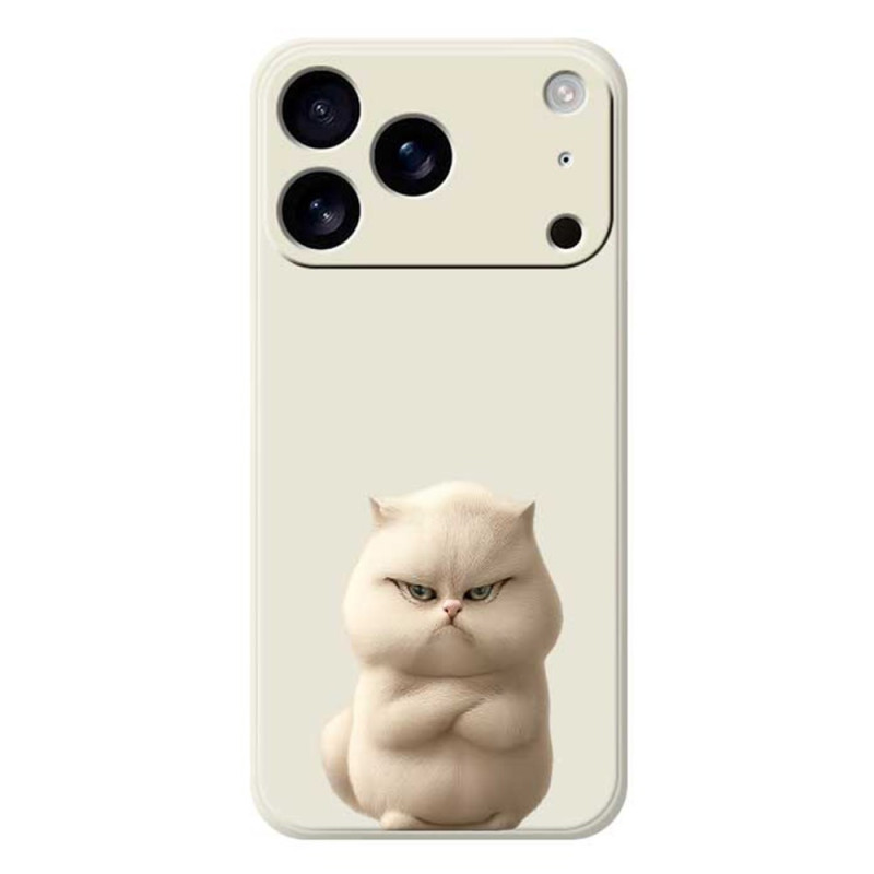 Capa iPhone 17 Pro Silicone Liquid Angry Cat