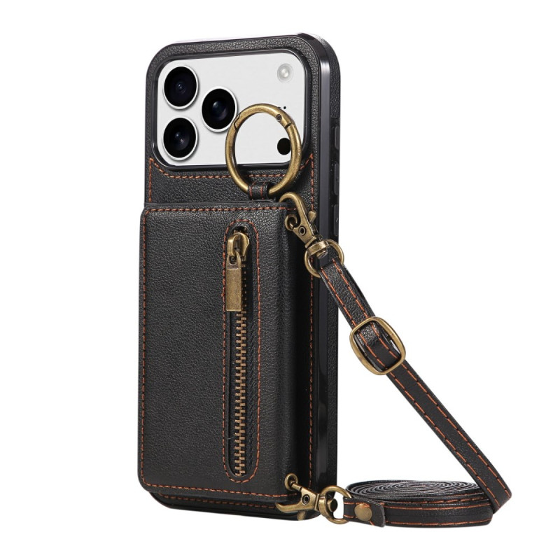 Capa iPhone 17 Pro Wallet com alça de ombro