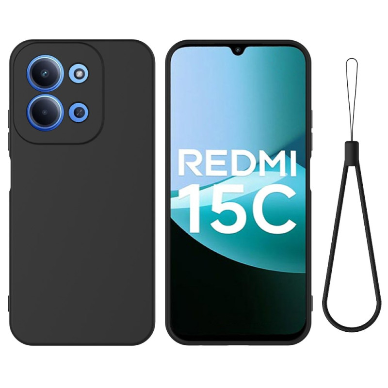 Xiaomi Redmi 15C 4G / 5G Capa de silicone líquida com cordão