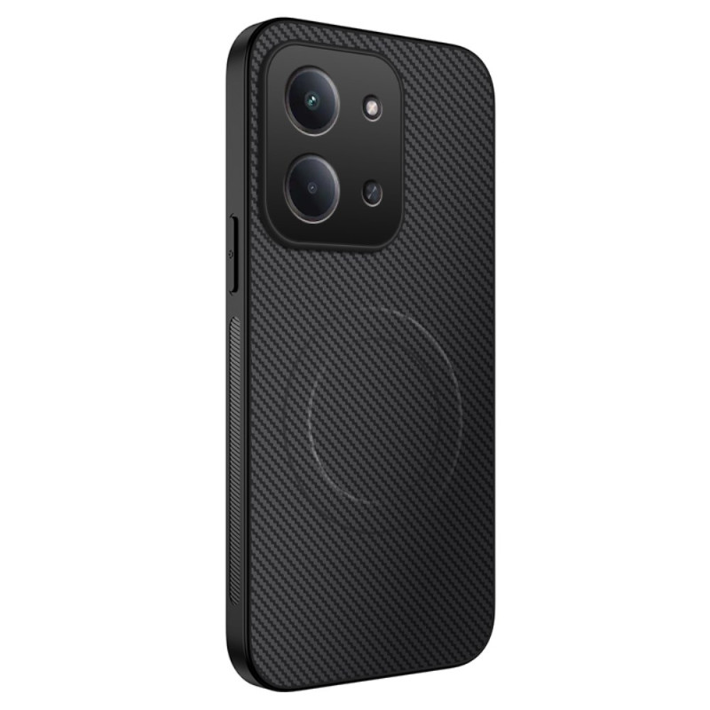 Capa de fibra de carbono compatível com Xiaomi Redmi 15C 4G / 5G MagSafe