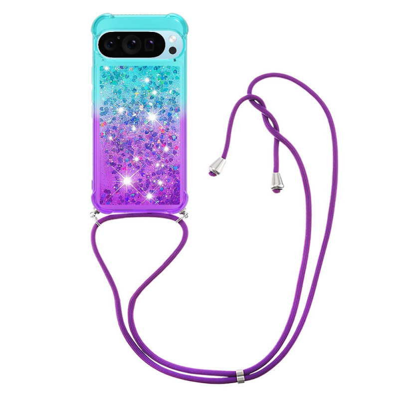 Capa para telemóvel com fios Google Pixel 10 / Pixel 10 Pro Gradiente Glitter