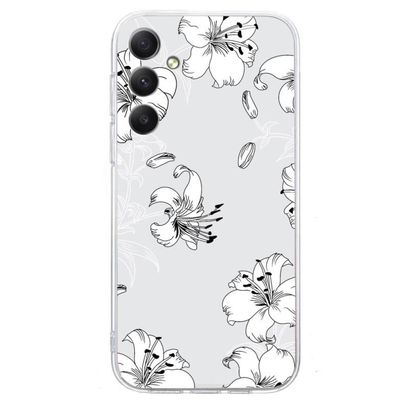 Capa para Samsung Galaxy A07 Padrão floral Branco