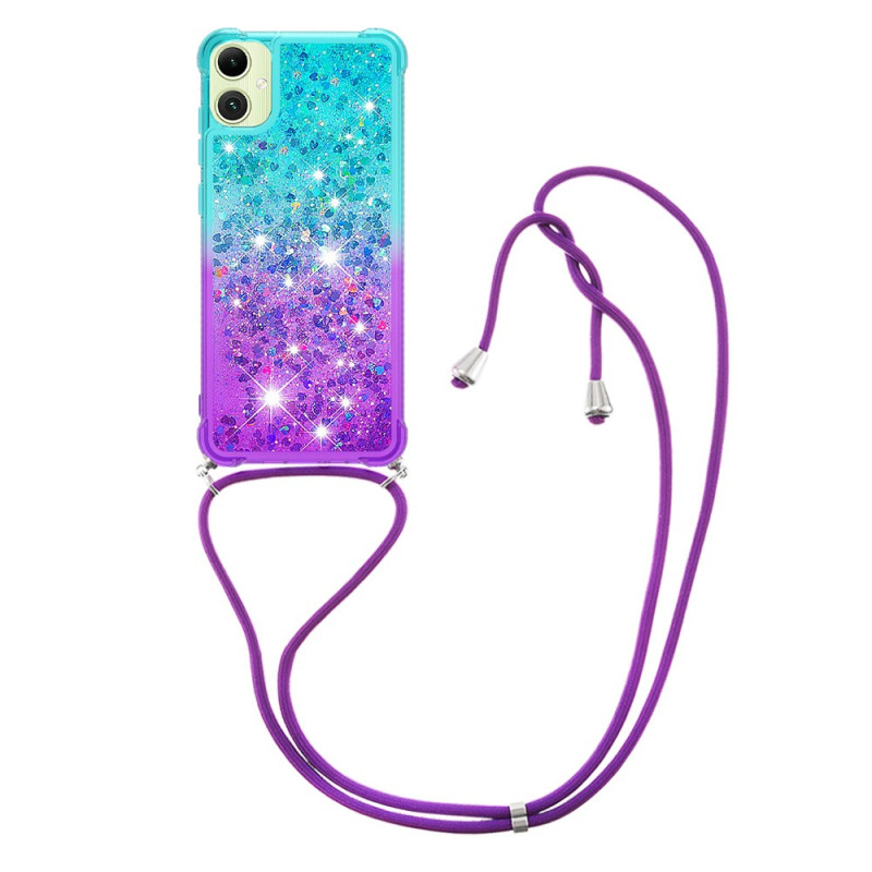 Samsung Galaxy A07 Capa com cordão brilhante gradiente