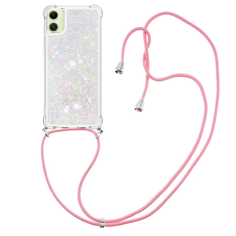 Capa com cordão brilhante para Samsung Galaxy A07
