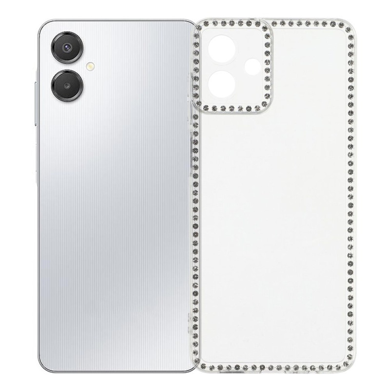 Capa para Samsung Galaxy A07 transparente e com strass