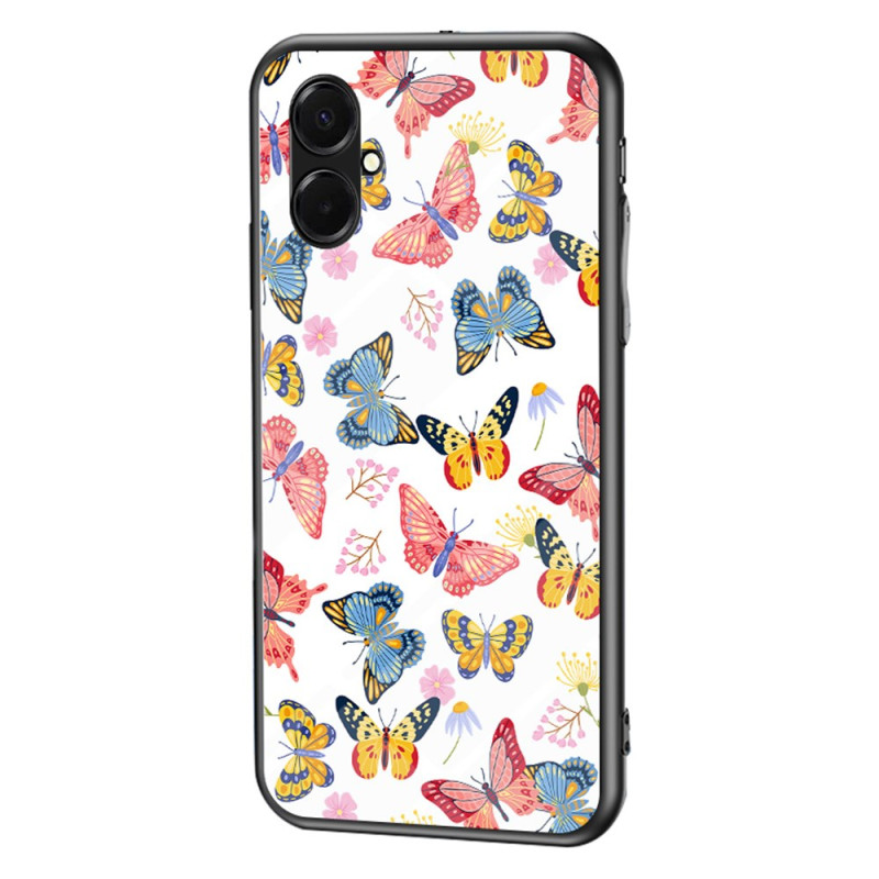 Capa de vidro temperado para Samsung Galaxy A07 Borboletas