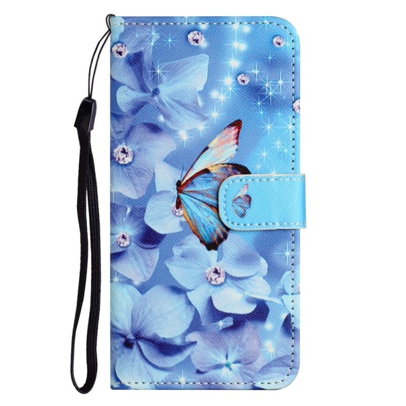 Capa para Samsung Galaxy A17 5G Padrão de flores e borboletas