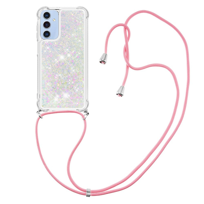 Capa com cordão brilhante para Samsung Galaxy A17 5G