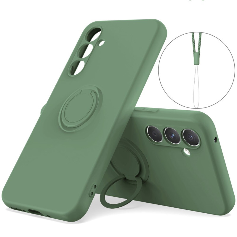 Capa de silicone para Samsung Galaxy A17 5G com anel de suporte