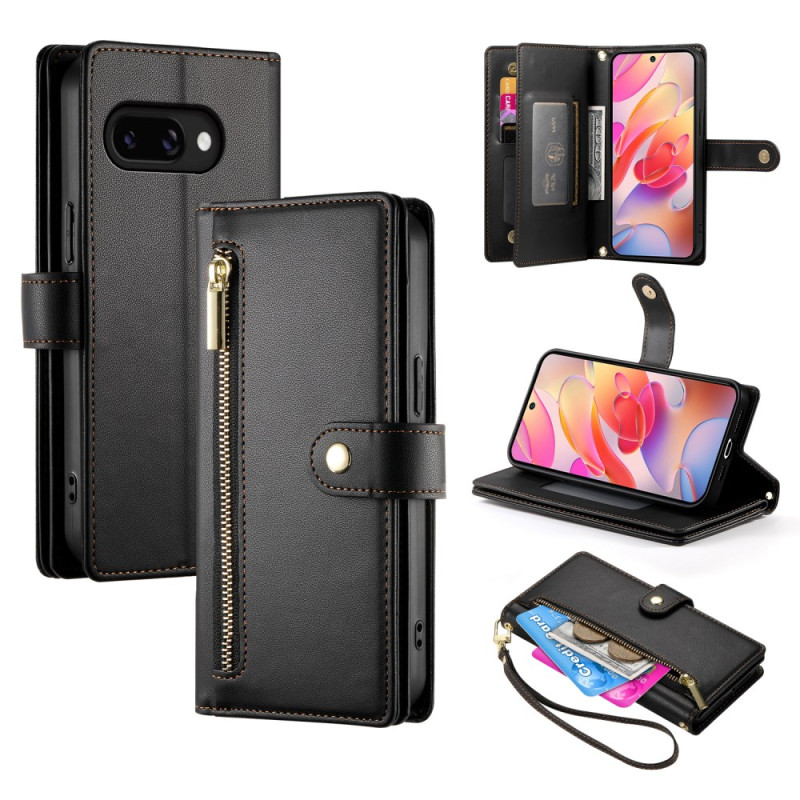 Capa para carteira Samsung Galaxy A17 5G com bolso com fecho e correias