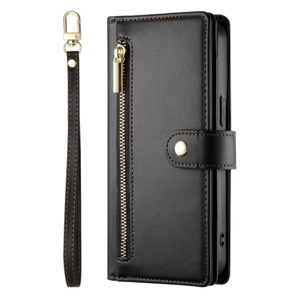 Capa para carteira Samsung Galaxy A17 5G com bolso com fecho e correias