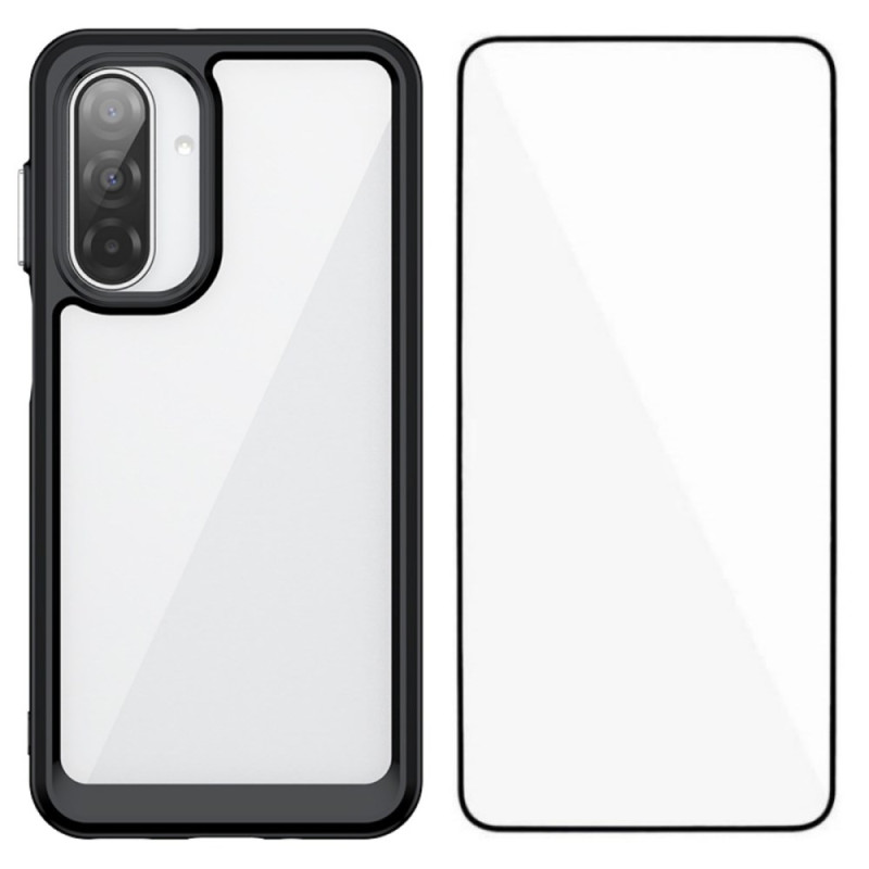 Capa híbrida para Samsung Galaxy A17 5G com proteção de ecrã em vidro temperado