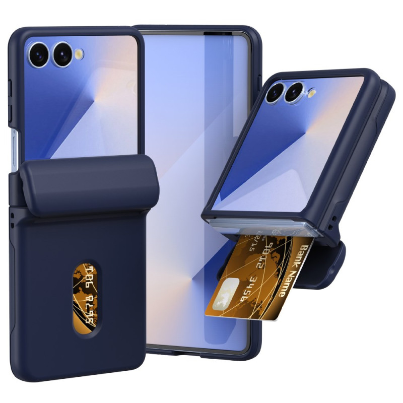 Coque Samsung Galaxy Z Flip 7 Charnière à Ressort et Porte-Carte