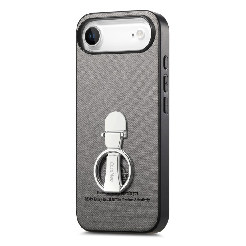 Capa para iPhone 17 Air com suporte dobrável e textura de sarja