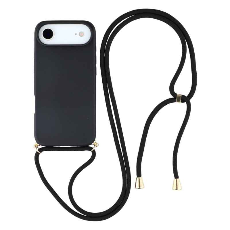 Capa com cordão para iPhone 17 Air Silicone e palha de trigo