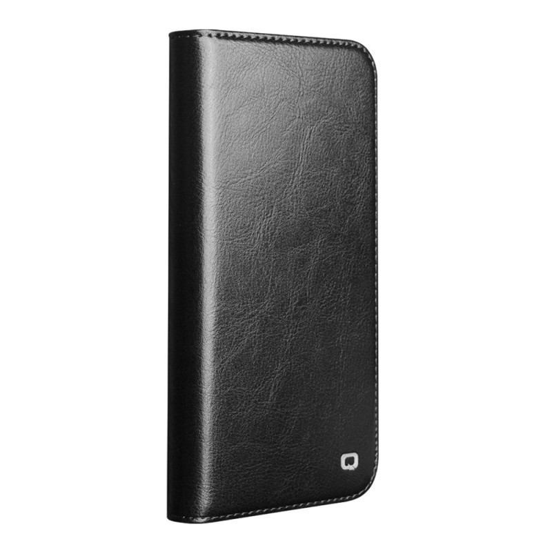 Capa flip para iPhone Air em pele genuína QIALINO