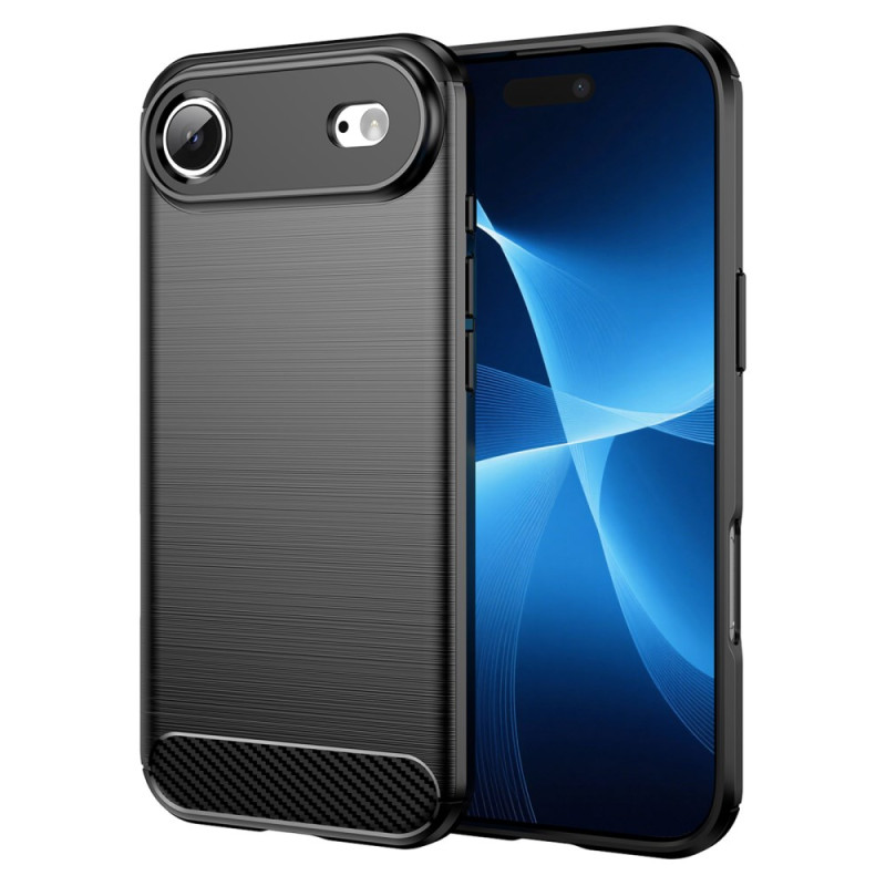 Capa para iPhone 17 Air em fibra de carbono escovada