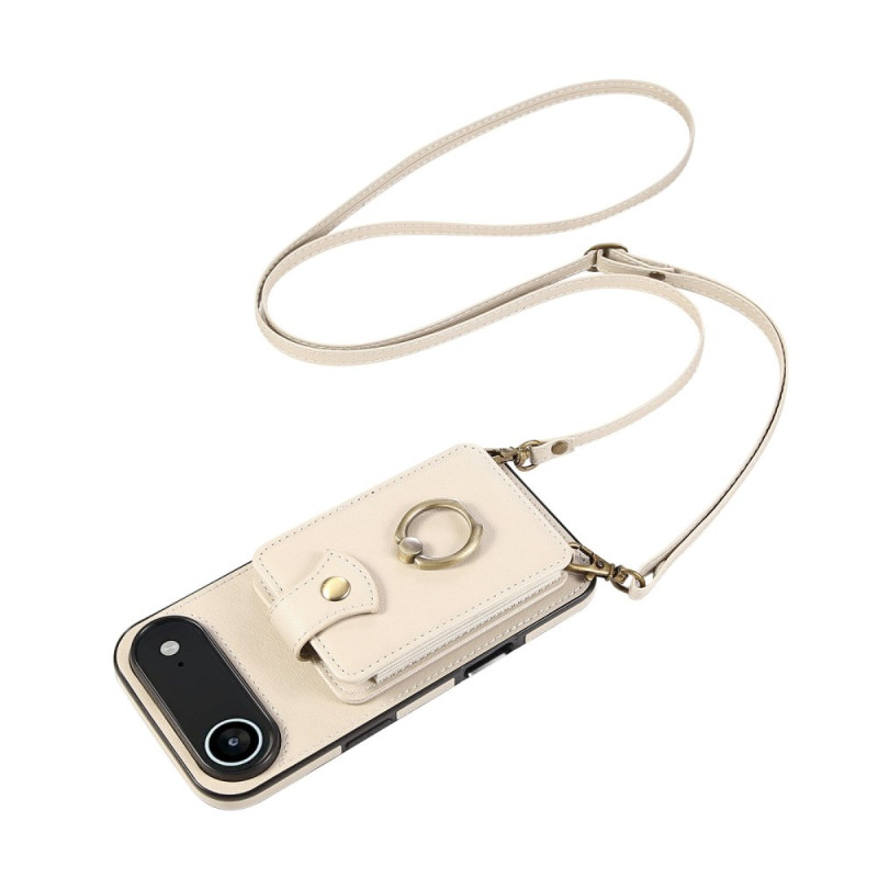Capa iPhone 17 Air Suporte para cartão e correia de pulso