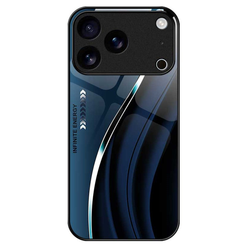 Capa dura iPhone 17 Pro Max Design de vidro temperado Azul