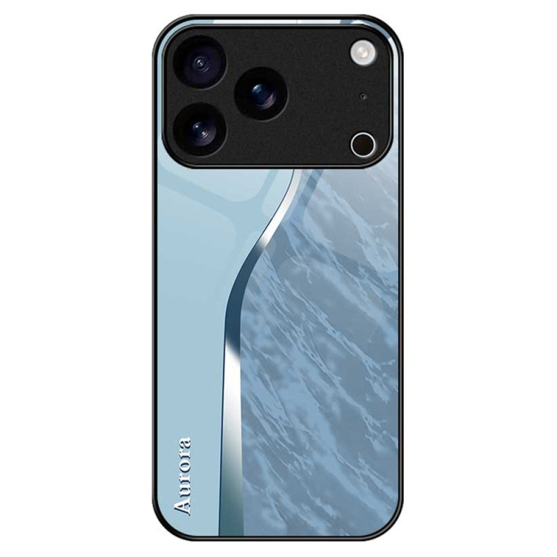 Capa para iPhone 17 Pro Max Design de vidro temperado Azul claro