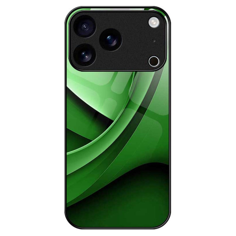 Capa iPhone 17 Pro Max Design de vidro temperado verde