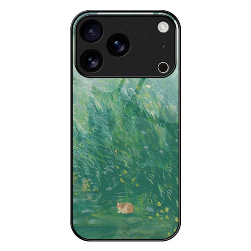 Capa iPhone 17 Pro Max Vidro temperado Pintura de gato
