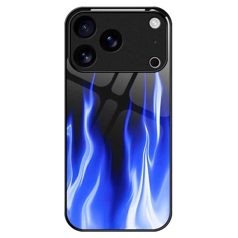 Capa iPhone 17 Pro Max Vidro temperado Chamas azuis