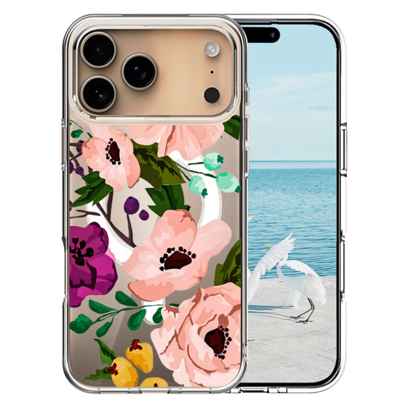 Capa para iPhone 17 Pro Max compatível com MagSafe Fleurie