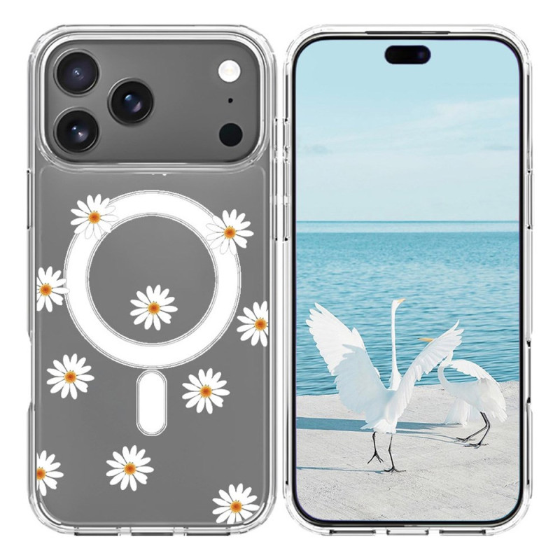Capa compatível com iPhone 17 Pro Max MagSafe Daisies